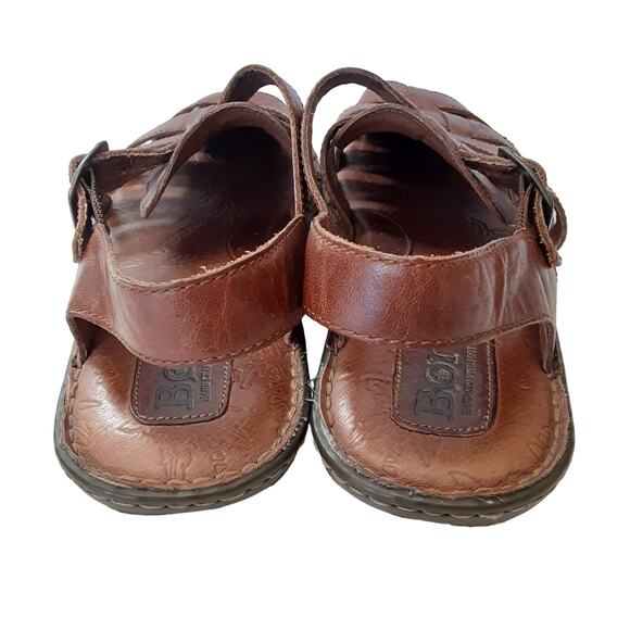 Born Mens Fisherman Sandals Genuine Leather Brown Slip On Shoes Mens 9 Beach - Picture 5 of 12